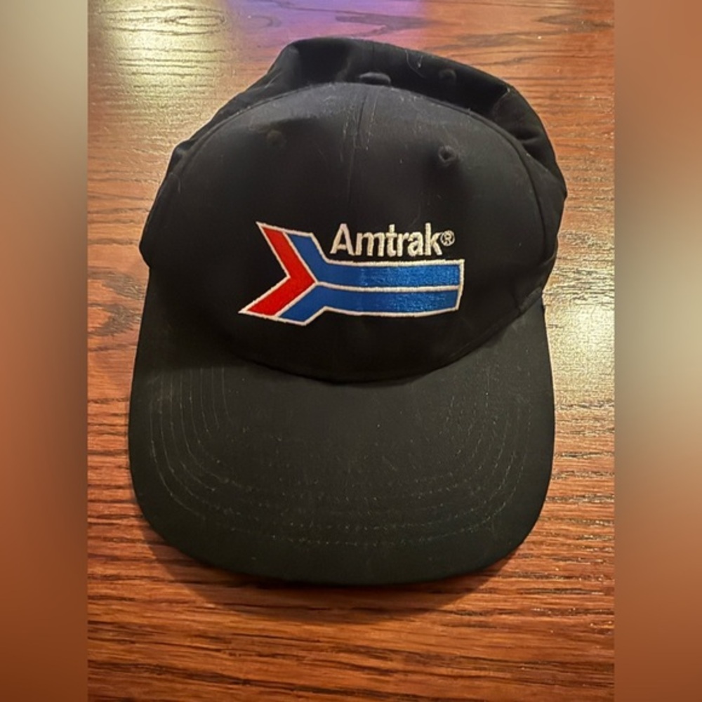 Amtrak Black Baseball Cap